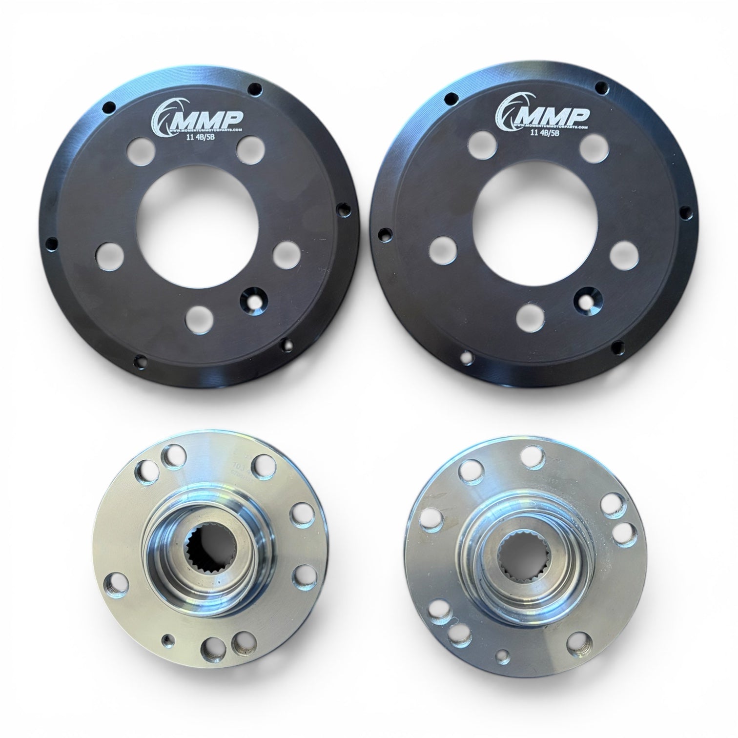 MMP 5x100 conversion hubs and hats for 4x100 spindles
